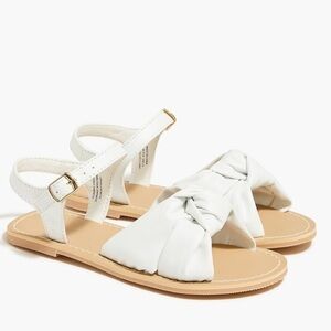J crew girls knit sandals with ankle straps white